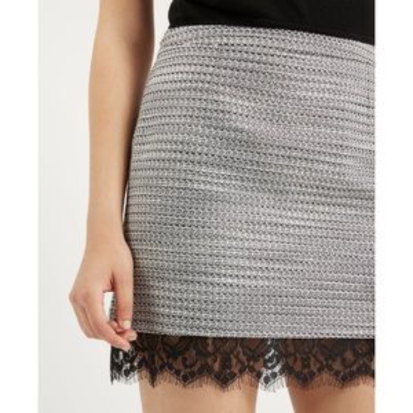 Topshop Dresses & Skirts - Nordstrom TopShop lace hem mini skirt, size 6